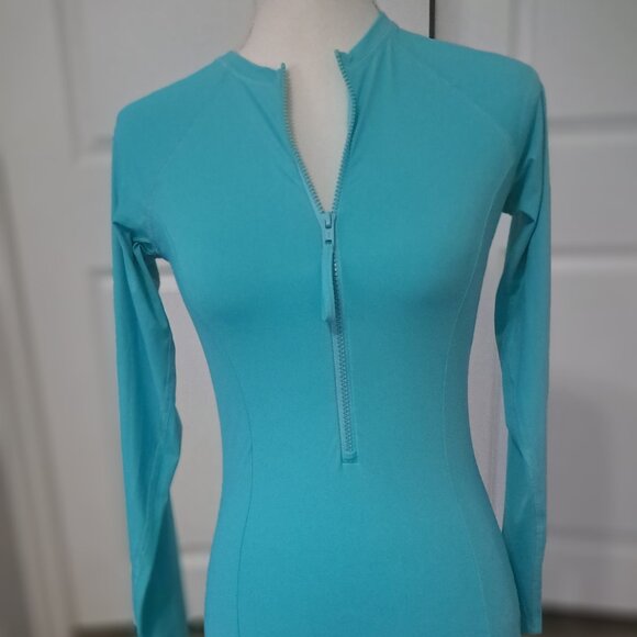 Eidon Hayden Teal Paddle Suit One Piece Long Sleeve Front Zipper Size: Large NWT - Picture 3 of 8